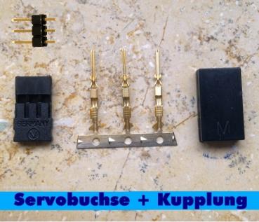 JR Servobuchse & Kupplung - mit vergoldeten Kontakten