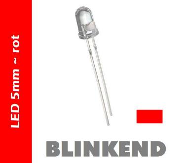LED BLINKEND 5mm "ROT" 6.000mcds