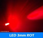 LED 3mm " rot " 6.000mcds 30° LEDs